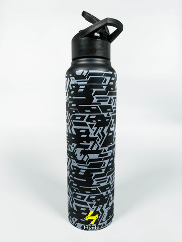 Grey Grid | Stainless Steel | Water Bottle | 1000ml